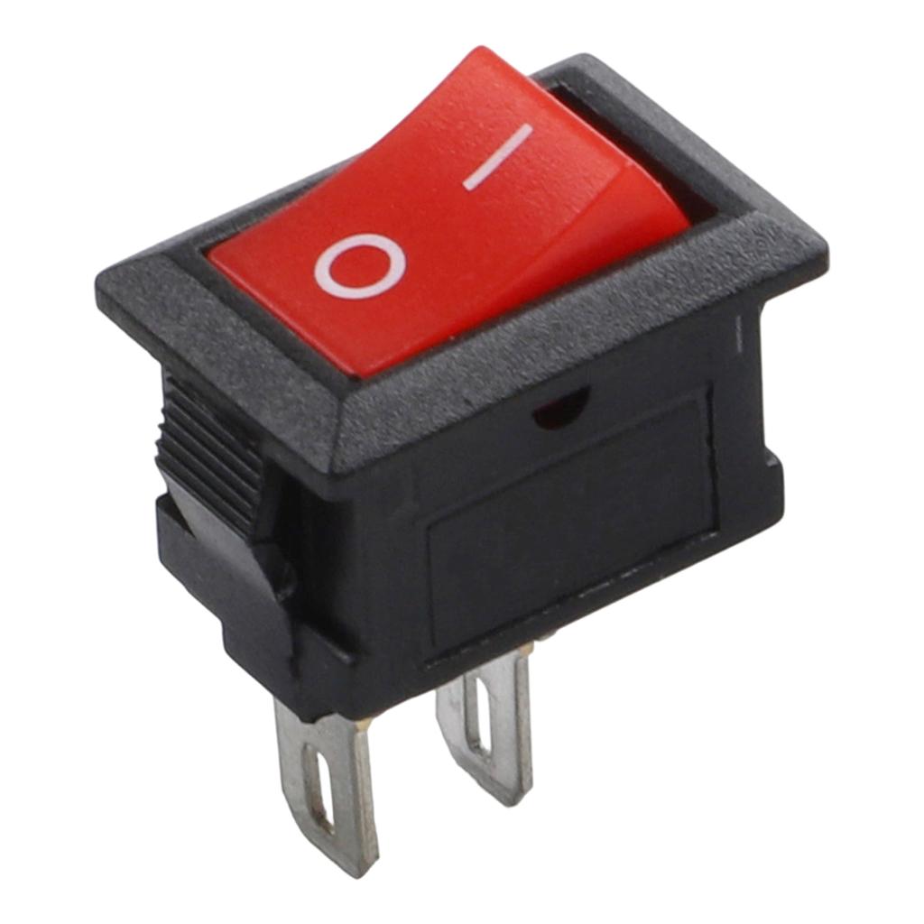Boat Rocker Switch SPST Rocker Switch Automotive Accessories Compact Design 10PCS Pack 2-pin ON-OFF Single Pole SPST 125VAC 6A