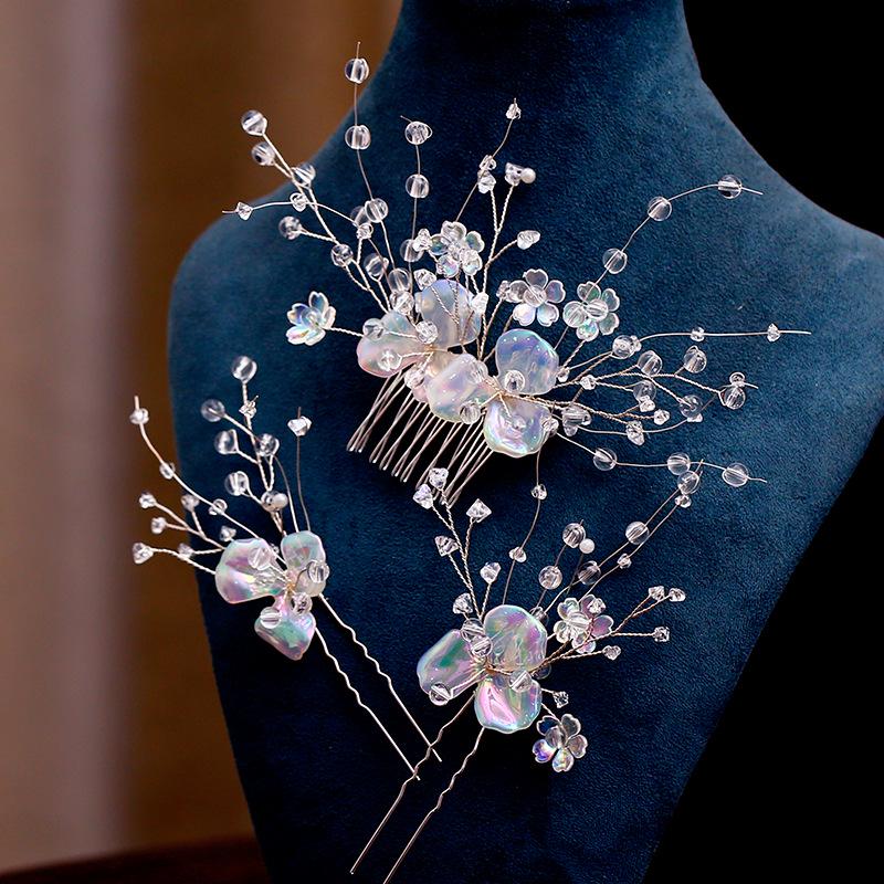 

Супер сказочный свадебный головной убор в стиле Мори с фатой - Заколка для волос в японском и корейском стиле для невест 2024