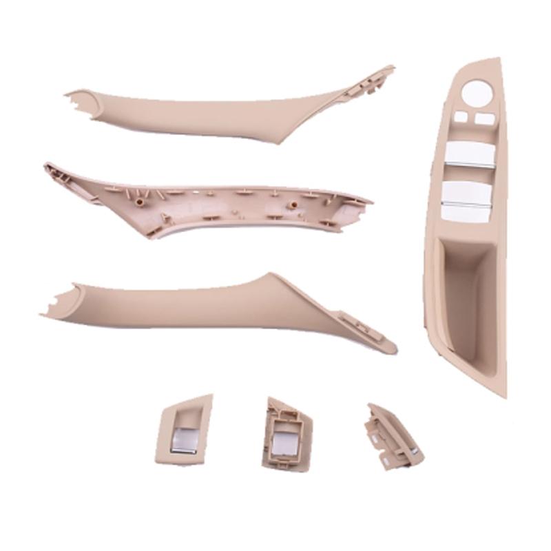 7Pcs Left/Right Hand Drive For BMW 5 Series F10 F18 10-17 Car Interior Inner Door Handle Panel Pull Trim Cover Kit