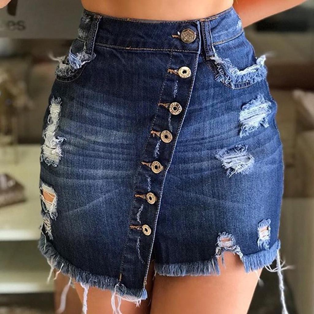 Summer Plus Size Shorts Women's Denim Mini Skirt Women's Skirt