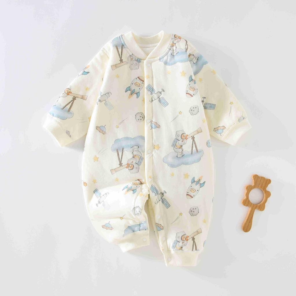 40g Dünner Baumwoll-Kleinkind-Overall: Universeller warmer Freizeit-Strampler für Säuglinge, Jungen und Mädchen, Herbst/Winter