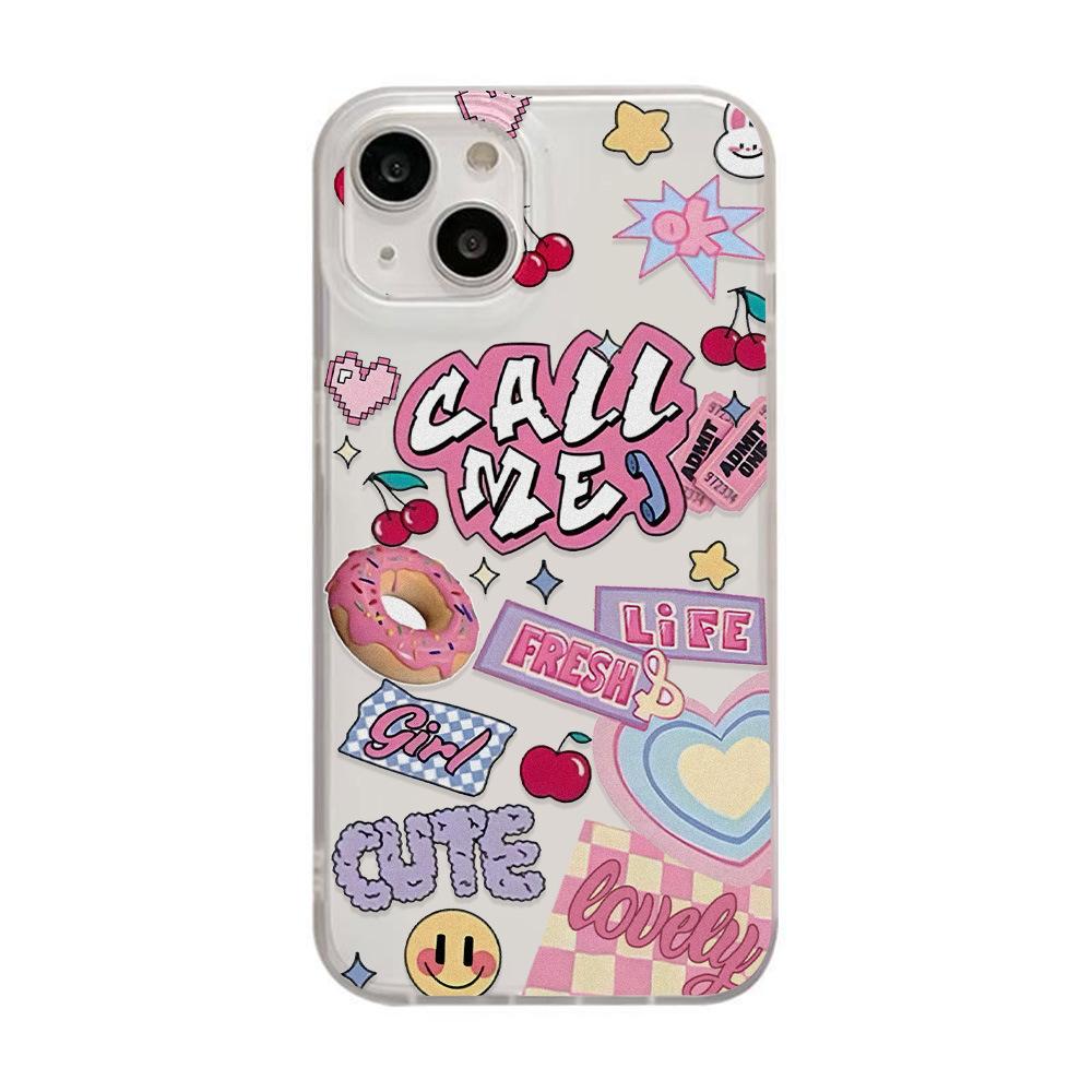 Cute Sweetheart Element for iPhone17ProMax Mobile Phone Case 16 Apple 17/15 Matte 14 Anti-drop Case