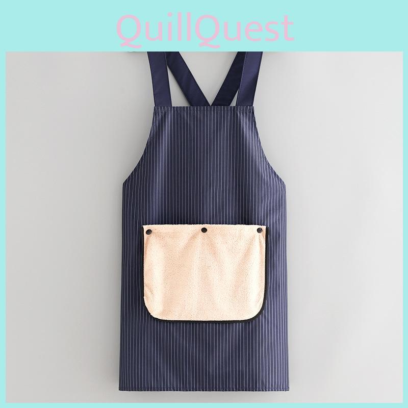 Waterresistant Sleeveless Apron With Cross Back Straps And Removable Towel Pocket For Chefs And Cooks