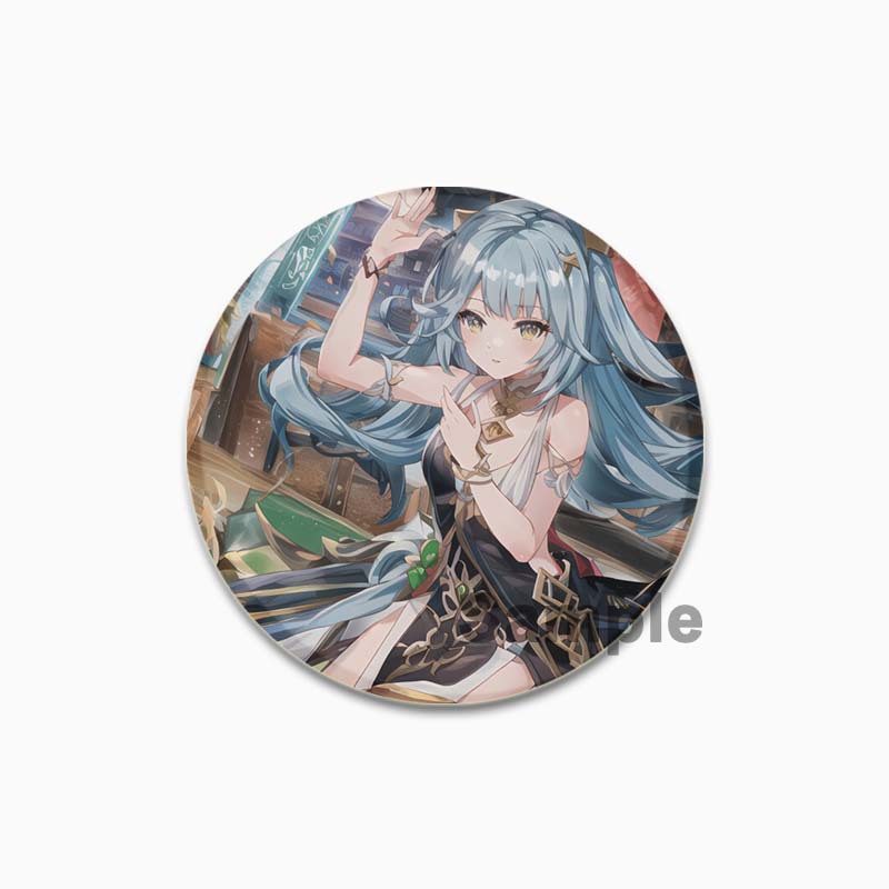 32/44/58MM Alloy Pins for Backpack Hat  Icon Cartoon Brooch  Genshin Impact Pin Fashion Jewelry Accessory