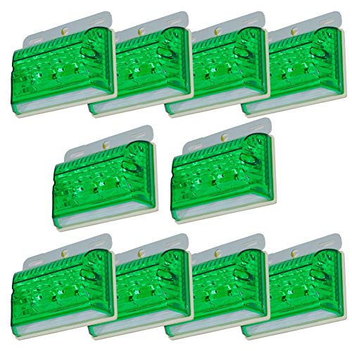 

morytrade светодиодный боковой габаритный фонарь 12 В квадратный габаритный фонарь для грузовика (Зеленый, набор из 10 шт.)