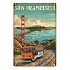 San Francisco Vintage Aluminum Sign - Retro Travel Poster for Street & Garage - Metal Plaque for Yards, Cafes & Home Walls