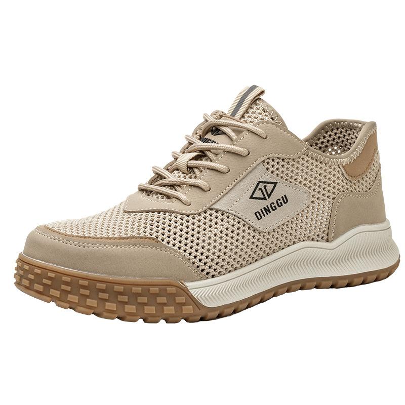 Summer Safety Construction Shoes Breathable Work Shoes with Mesh Work Boots with Steel Toe Cap Lightweight Work Sneakers for Men