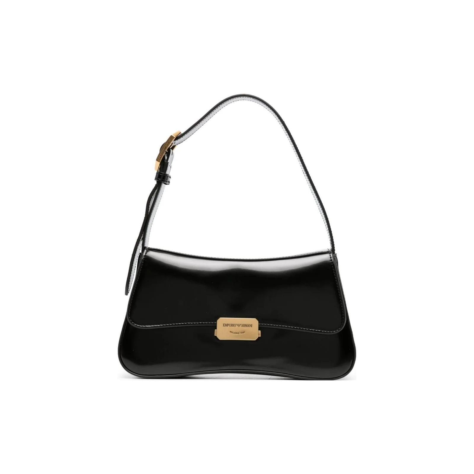 

Emporio Armani Solid Color Metal Logo Polyester Tote Bag Women bags Black Y3E226-YWE2D-80001 Basic Set (Bag+Dust Bag)