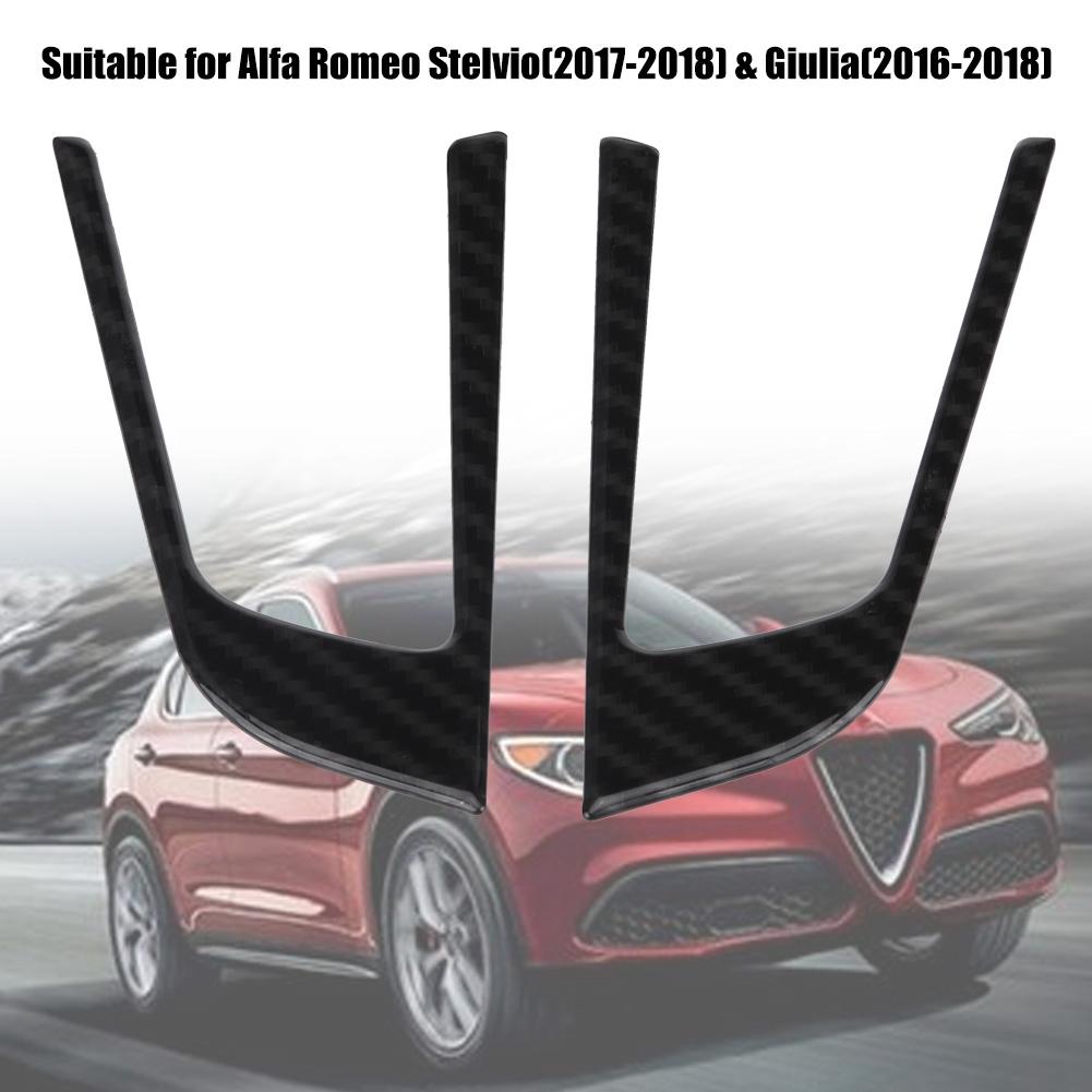 Car Interior Steering Wheel Button Decorative Cover Trim for Alfa Romeo StelvioGiulia