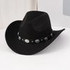 Classic cowboy hat retro jazz hat ethnic woolen top hat felt hat retro imitation sheep hat jazz hat