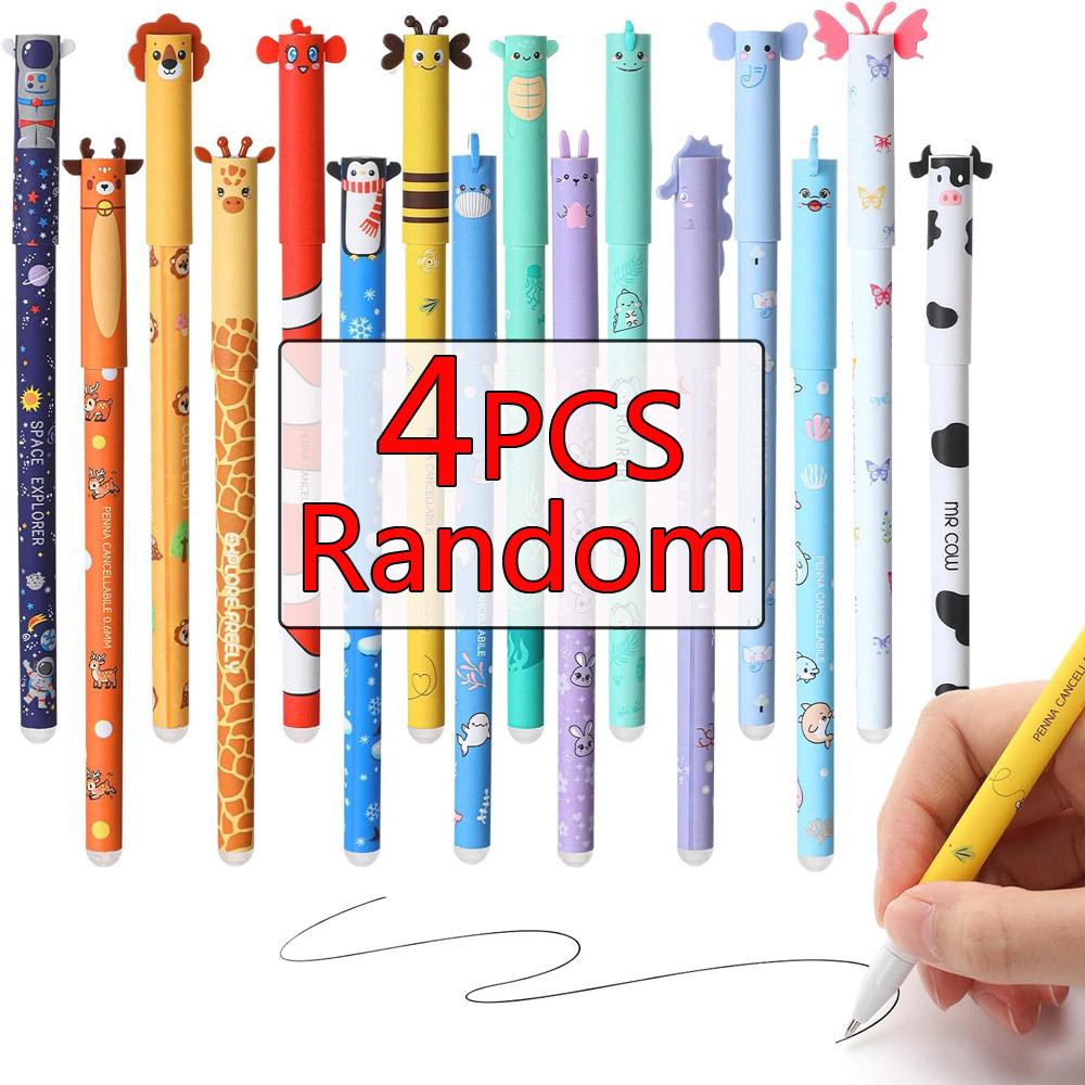 16 Styles Lovely Erasable Gel Pens with Animal Designs 8 colors Erase Ink Cute Refillable Pens for School Class Party Gift