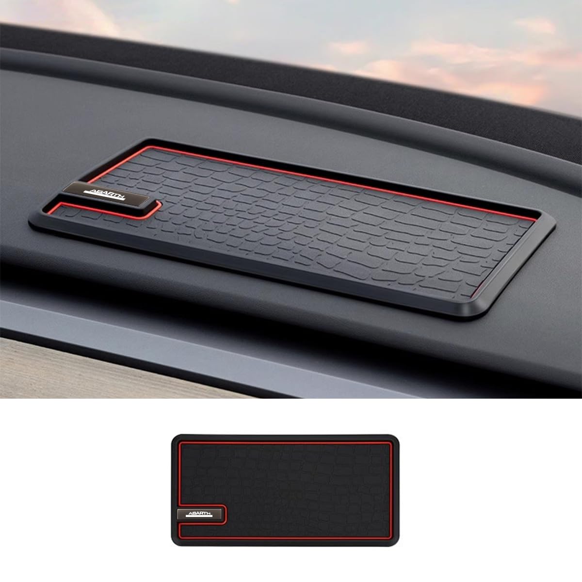 Car Dashboard Abarth Accessory Storage Small Item Car Interior Car Convenient Custom Interior Parts [Abarth Exclusive] Non-Slip Sheet, Tray, Box, чёрный