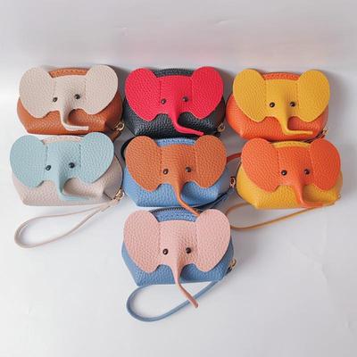 Pu Leather Baby Elephant Coin Purse Women'S Bag Pendant Creative Card Holder Storage Lipstick Envelope Zipper Money Bag