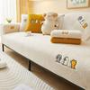 Winter Thicken Sofa Towel Solid Color Lamb Wool Plush Sofa Cushion Corner Soft Slipcovers For Living Room Decor Couch Cover
