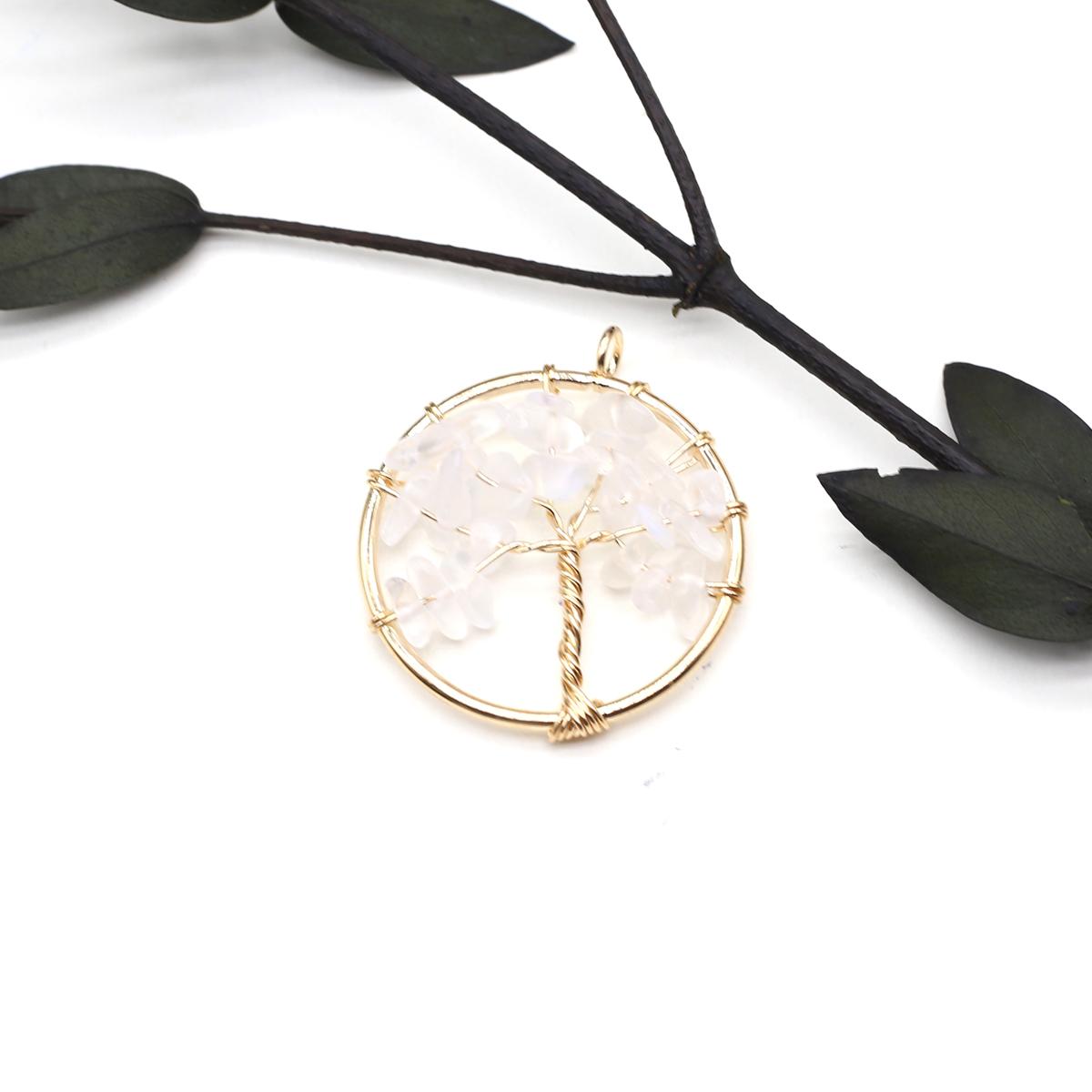 

1 шт. модный кулон из натурального камня медная проволока Древо жизни подвески для изготовления ювелирных изделий DIY ожерелье аксессуары ремесла 30x30 мм 30x30mm