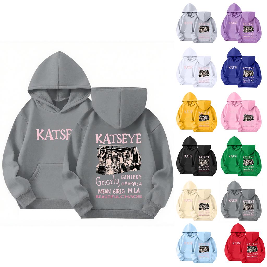 Kinder Modisches Bequemes Lässiges Langärmeliges Bedrucktes Kapuzenshirt