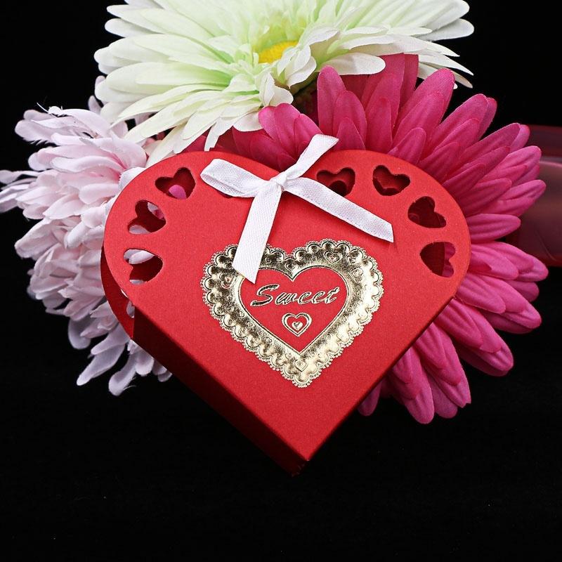 25τμχ Χάρτινο Κουτί Καραμελών Καρδιά Γλυκό Δώρο Κουτί Προμήθειες Πάρτι Διακόσμηση Γάμου Δώρα Γάμου