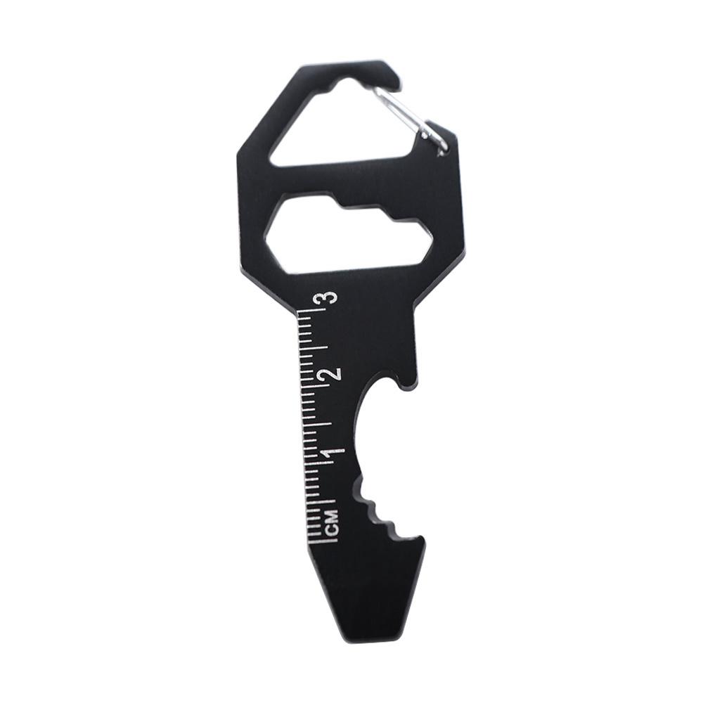 Przenośne wielofunkcyjne mini narzędzie 6 w 1 Klucz Śrubokręt Gadżet Użytkowy Stal nierdzewna Brelok do kluczy Multi Tool Brelok Turystyka