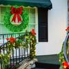 Christmas Doorplate Garland Festival Celebration LED Warm Light Door Wreath Party Supplies Scene Layout for Home Restaurant Shop