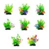5PCS Life Like Plant Fishtanks Decoration Artificial Water Plant with Base for Office Commercial Use Aquariums Landscape