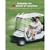 KEMIMOTO Foldable Golf Cart Windshield Compatible with Club Car DS, Tempo, Precedent, Portable Lightweight PVC Golf Cart Windshield