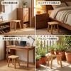 Pinyunxuan Wooden Stool, Small Stool Made of Solid Rubberwood, Suitable for Adults and Children, Fashionable Colors, Very Suitable for Bedrooms, Bathr