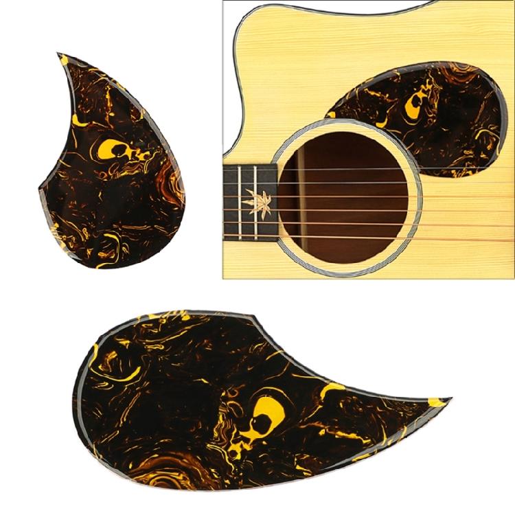 Electric Guitar Pickguard Guitar Scratch Plate Yellow Patterned Protective Guard Guitar Faceplate PVC Texture for Guitar