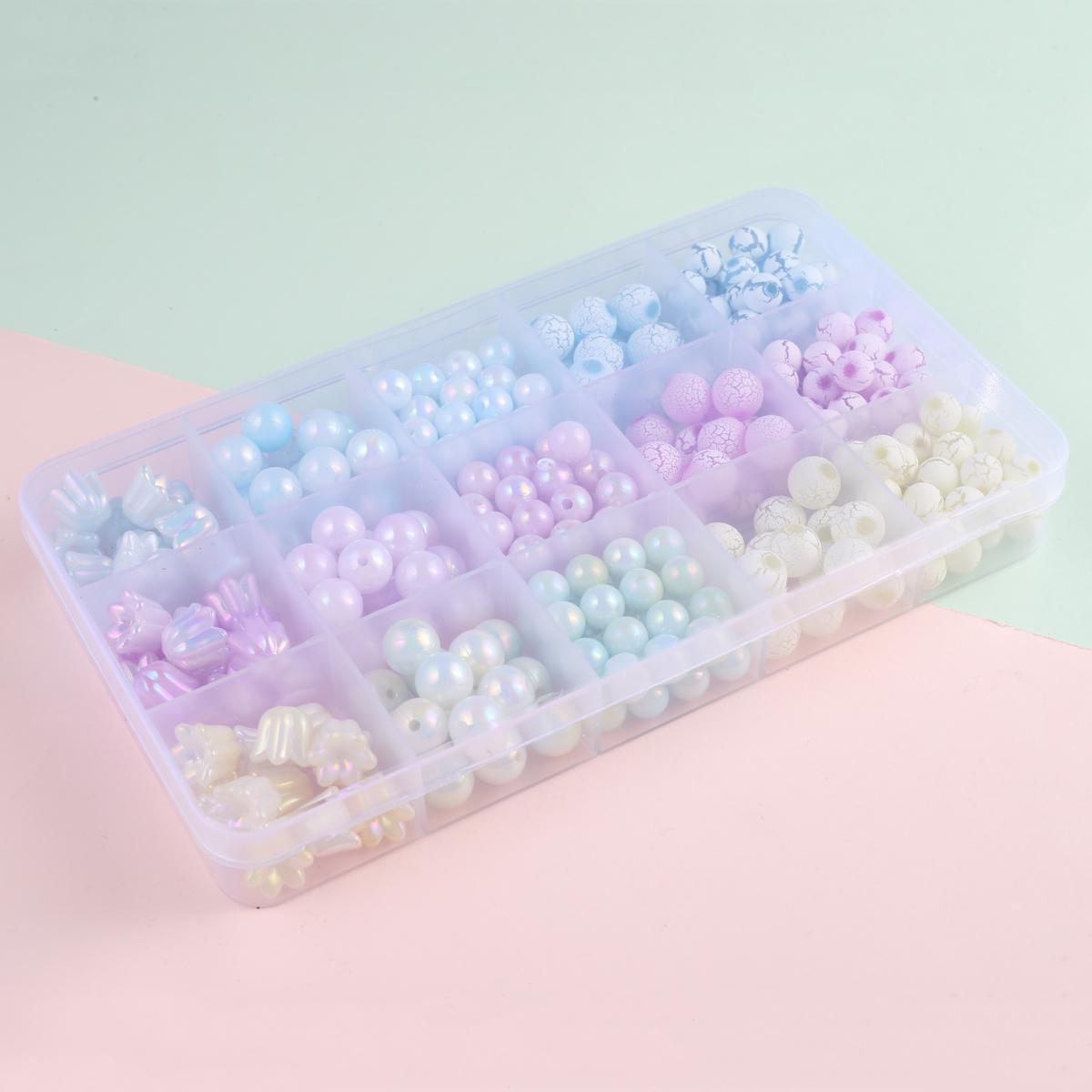 

Коробка для хранения с 15 слотами, прозрачный пластиковый контейнер для ювелирных изделий своими руками, футляры для переноски бусин, прямоугольная коробка, размер 180x100x25 мм 180x100x25mm белый