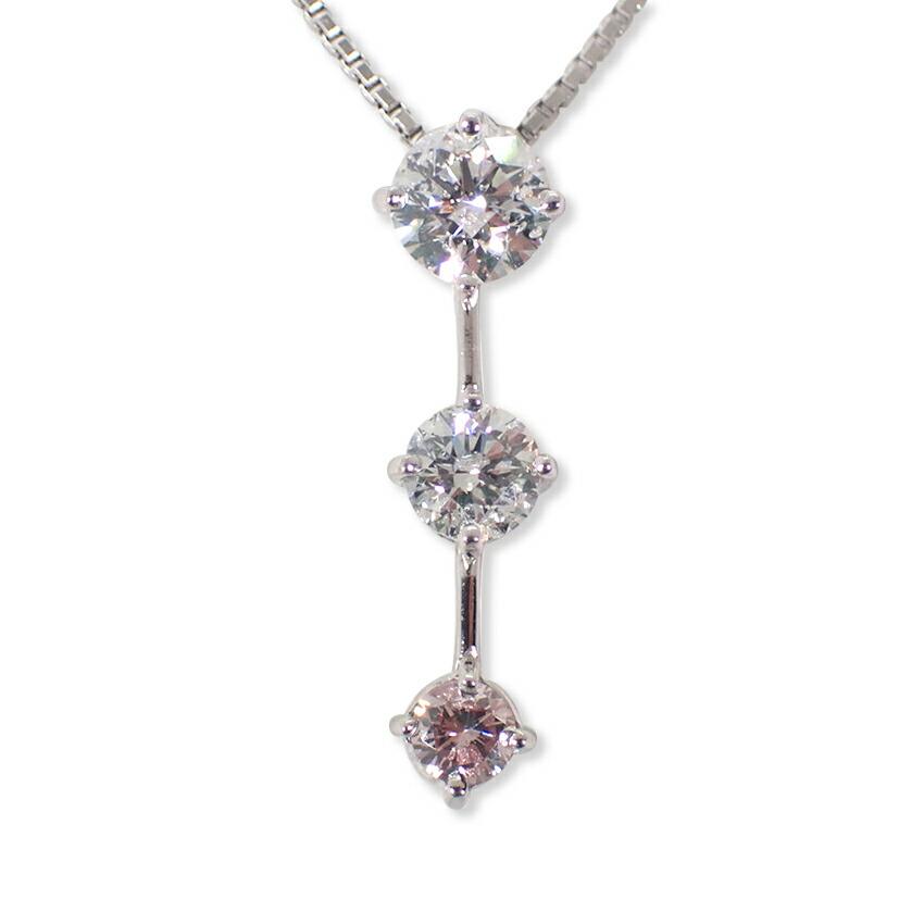 

[Вживаний] Підвіска/Кольє з діамантами та рожевими діамантами з Pt900/Pt850/g481-34