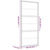 Sliding Door Golden 90x205 Cm Tempered Clear Glass and Aluminum