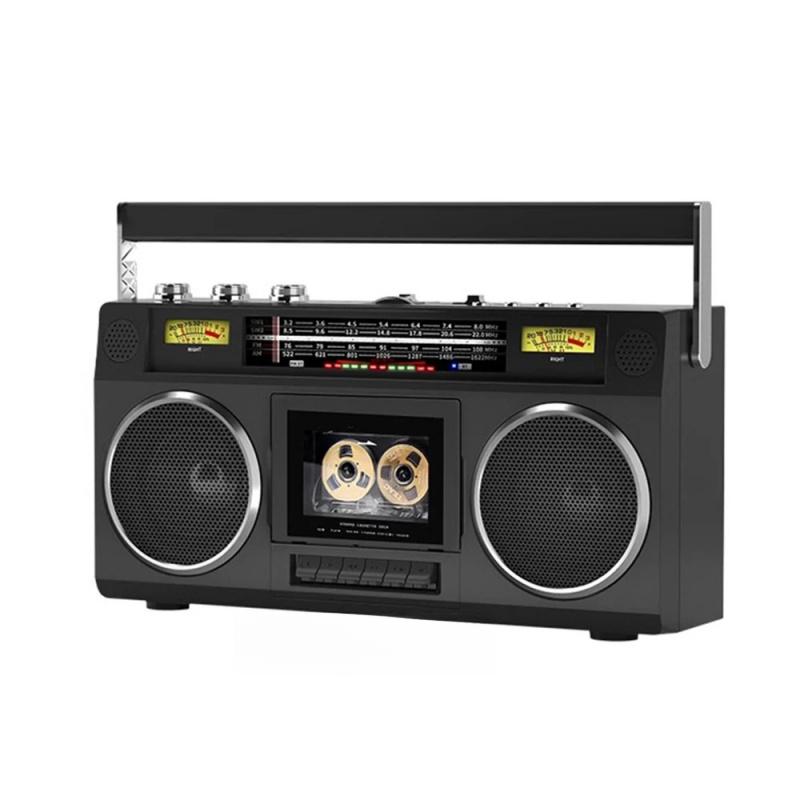 Portable Vintage Retro USB AM/FM Multiband Radio Stereo Wireless Bluetooth Boombox Mp3 Audio Cassette Tape Player Recorder TF