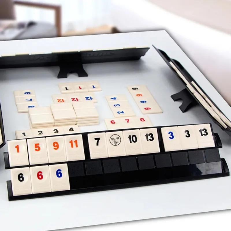 Fast Moving Rummy Tile Classic Board Game 2-4 People Israel Mahjong Digital Game Hotest Party Game Portable