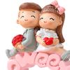 Couple Statues Present Scene Layout Props Figurines for Coffee Table Bedroom Valentine'S Day