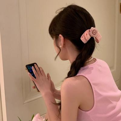 Fashion Xiaoxiangfeng Bow Headgear Hairpin Headgear Semi-tie Ponytail Clip Flower Duck Bill Clip Camellia Hair Accessories Tide