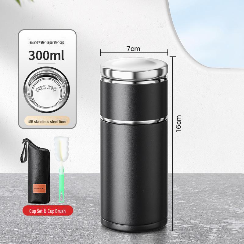 Compact 316 Stainless Steel Tea Infuser Thermos Cup - Portable Water Separation Design for Men and Women, Perfect Gift
