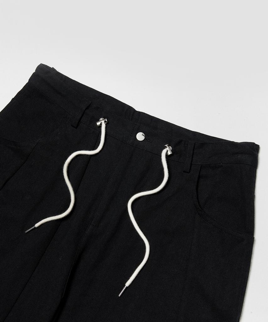 GLW Wide Cut Balloon Pants Cotton Black
