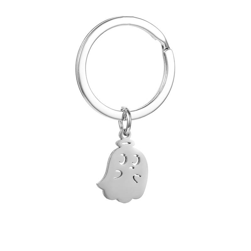 

Angel Devil Stainless Steel Keychain Creative Couple Design Fashion Best Friend Pendant Practical Daily Bag Charm