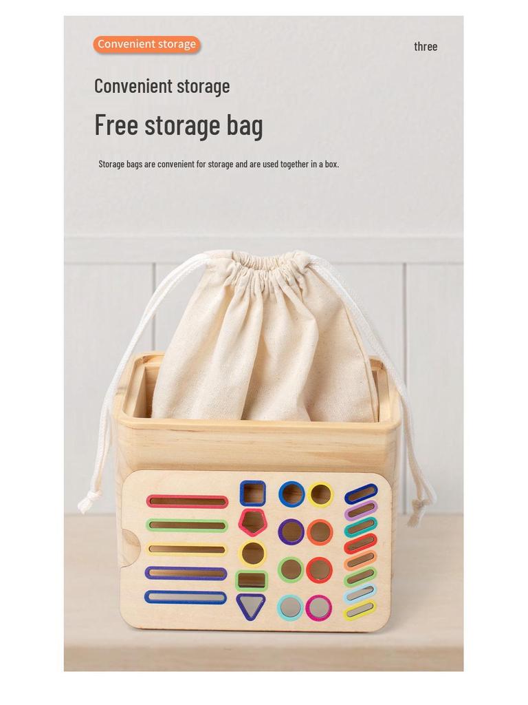 Multifunctional Montessori Wooden Sorting Box for Early Childhood Education