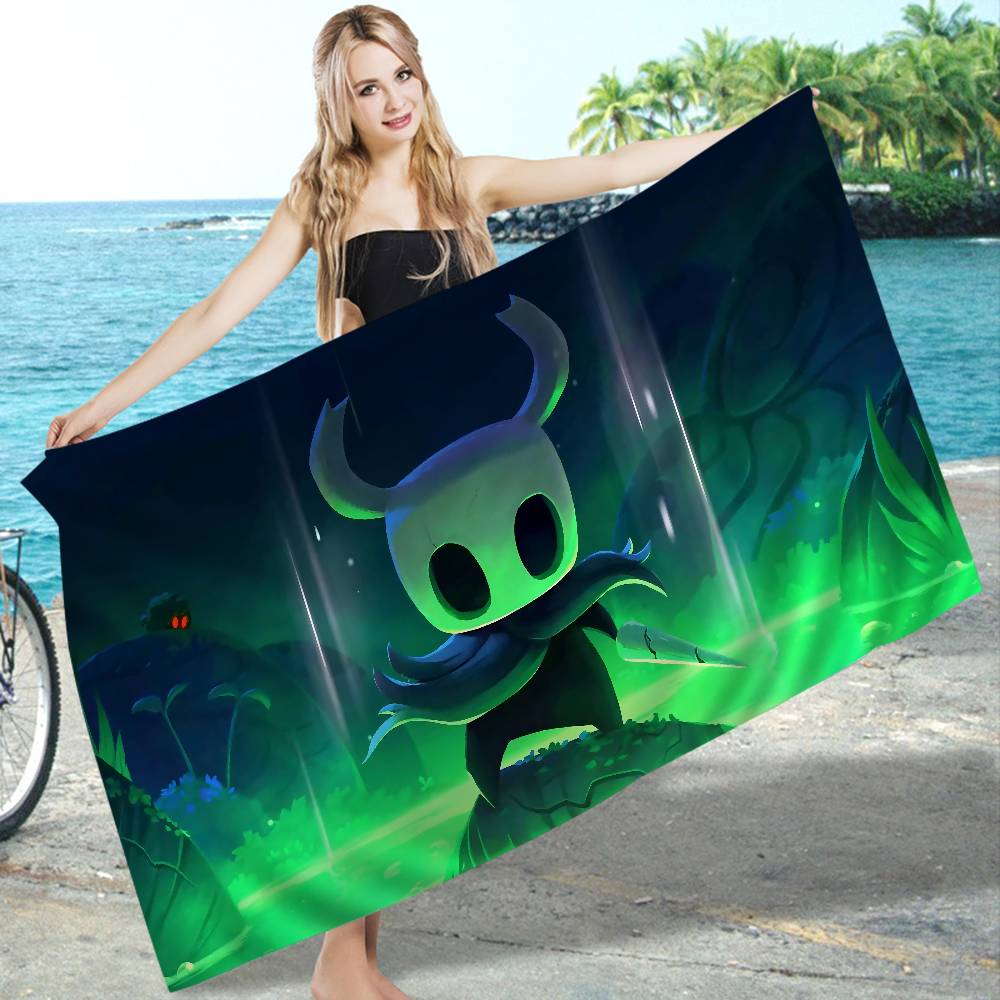 Game H-Hollow Funny Knight Anime Beach Swimming Towel Soft Absorbent Washcloth Children's Gifts for Kids Travel Camping Gym