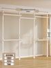Floor-Standing Clothes Rack: Bedroom Hanger, Retractable Drying Rod, Coat & Hat Rack.