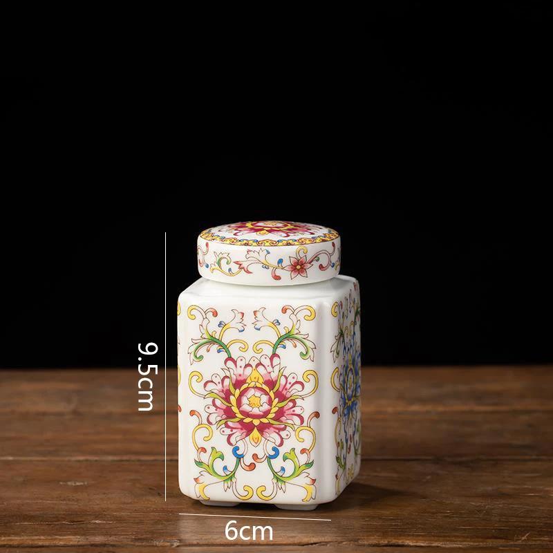 Blue and White Porcelain Tea Canister Ceramic Tea Organizer Box Storage Jars Desk Decoration Tea Jar Coffee Container Teas Caddy