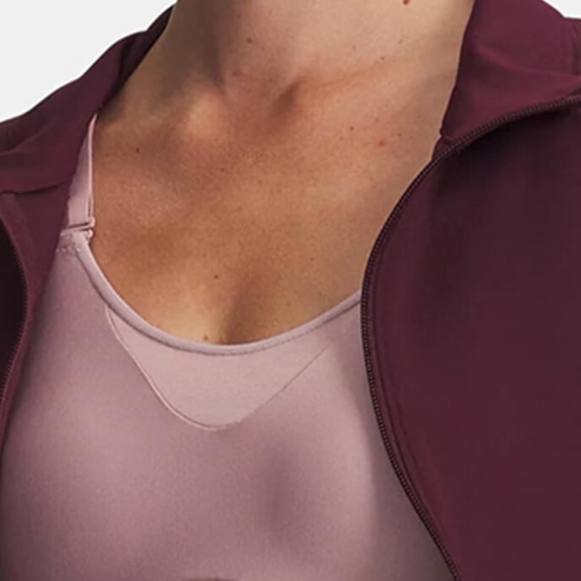 Under Armour Solid Color Stand Collar Zip Jacket Women jackets 1379157-600