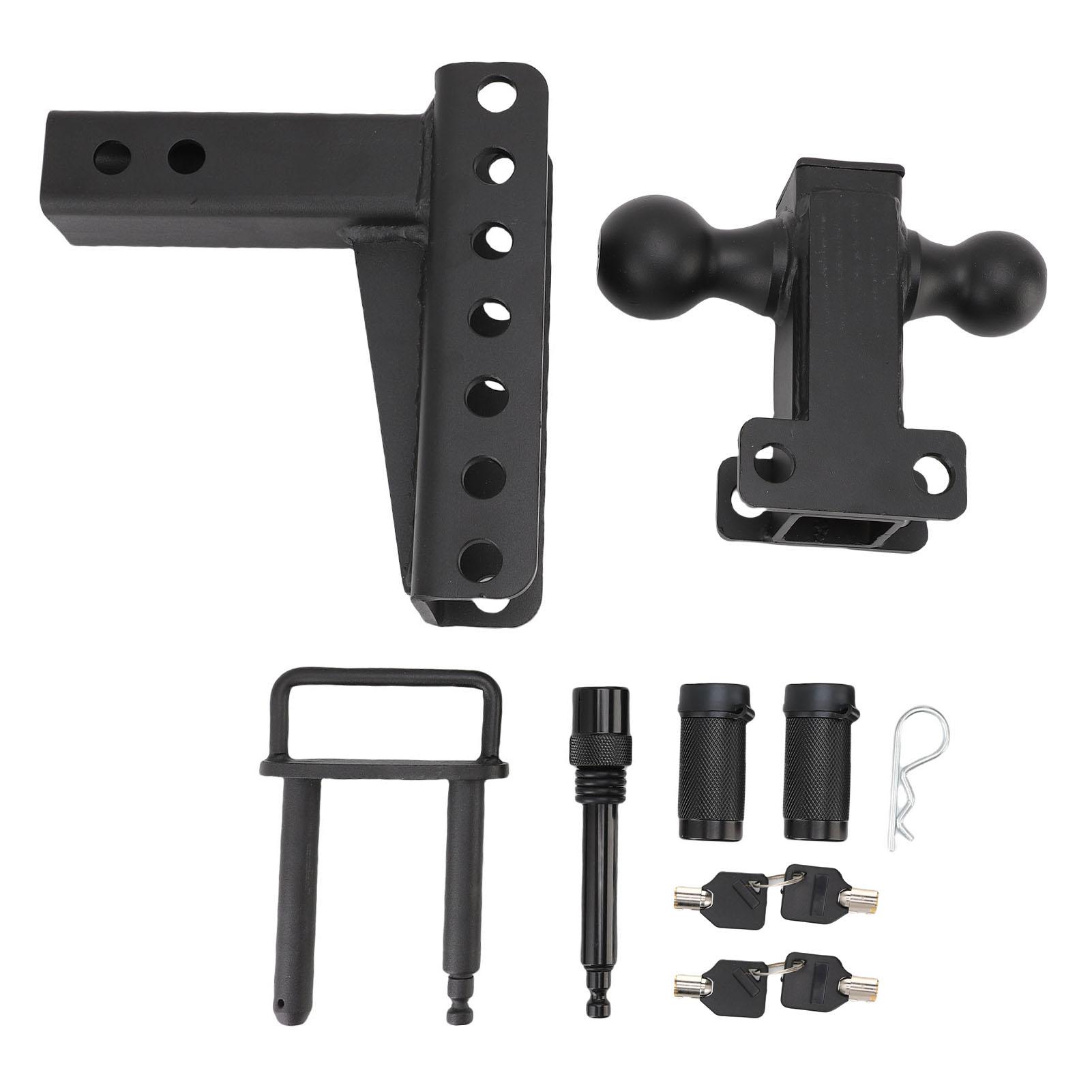 

Adjustable Trailer Hitch Ball Mount 6 Inch Drop Rise Heavy Duty Tow Hitches for 2 Inch Hitch