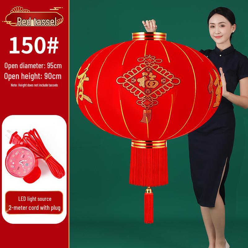 2026 New Style Red Lantern Pair for Main Entrance - Spring Festival Celebration Decor