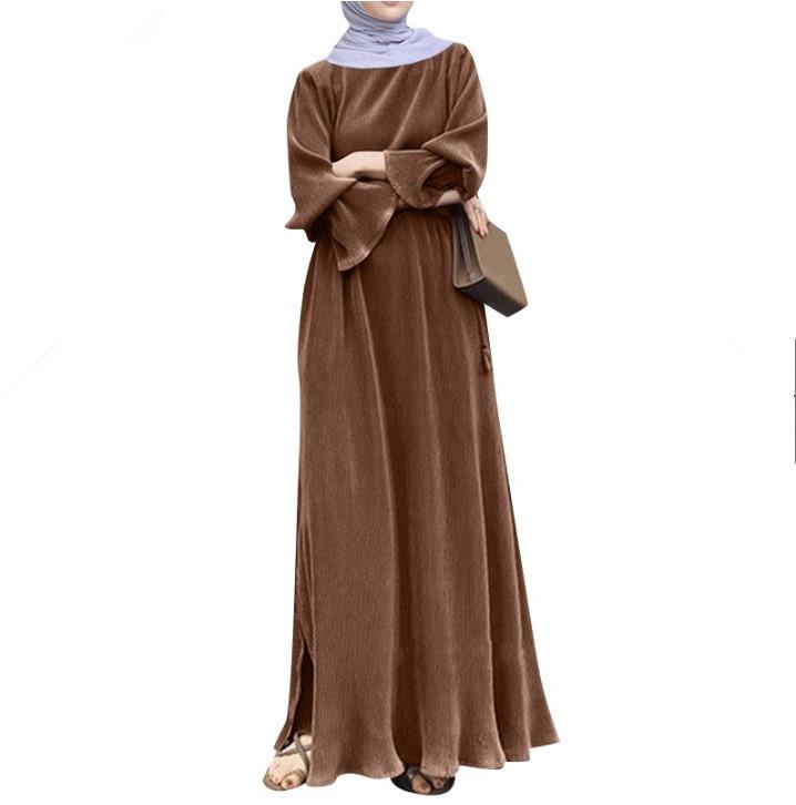 

Новое поступление: Платье однотонного цвета с рукавами-трубами и разрезом по низу, свободный пуловер L кофейный