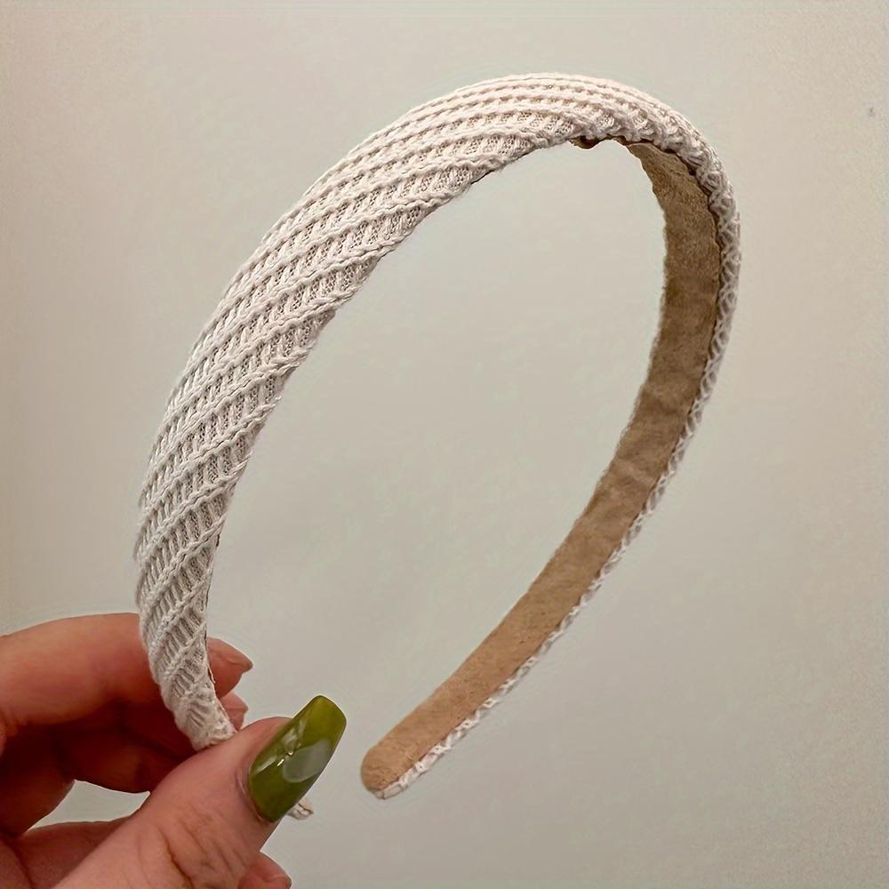 

Simple Bohemian Style Knitted Herringbone Brown Solid Color Hairbands Suitable for Most People s Outing/Bedtime Wear, Best Choice white