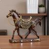 Running Horse Figurine Luxury Style Statue Wealth and Prosperity Home Decor for Living