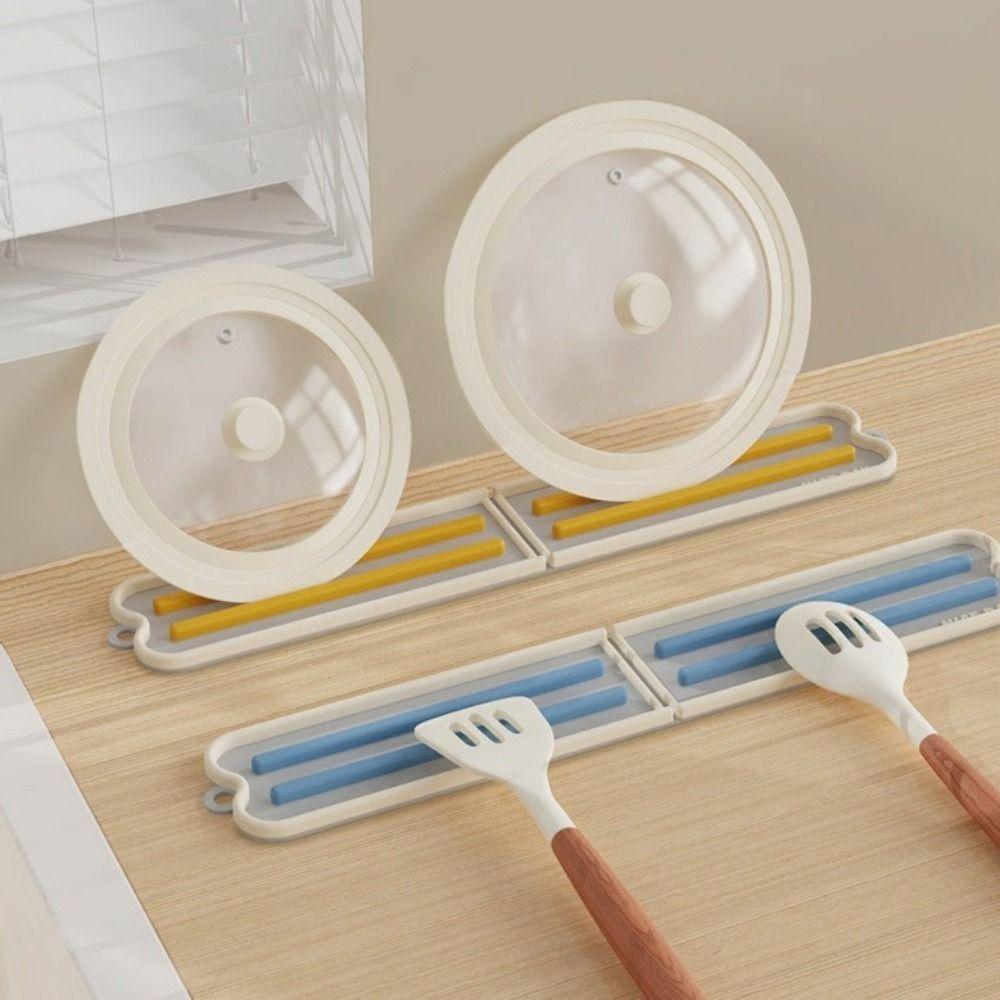 Heat Insulation Spatula Storage Mat Folding Cutting Board Mat Practical Soap Drain Mat  for Kitchen
