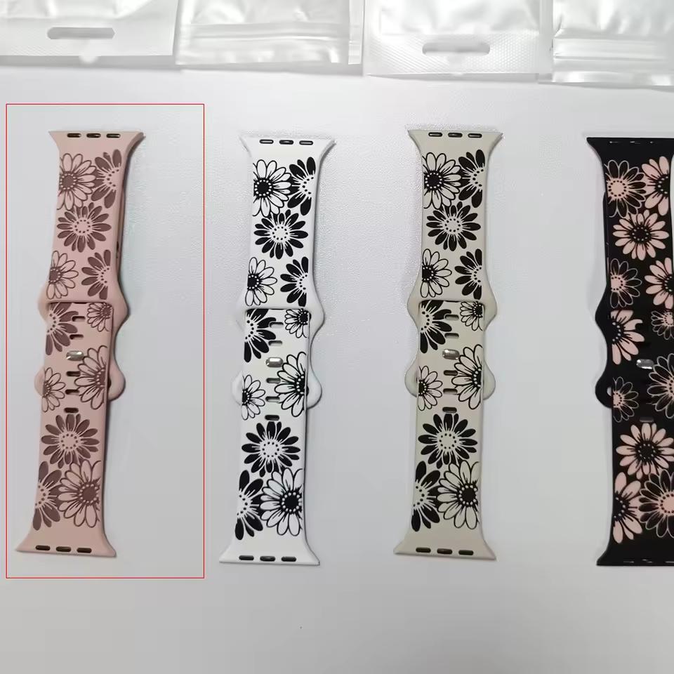 Engraved Strap For Apple Watch Band 46mm 44mm 42mm 45mm 41mm 40mm 49mm Silicone Correa Bracelet Series 11 10 9 8 7 SE 6 5 Ultra