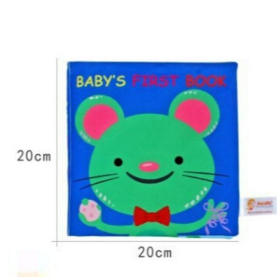 Multifunctional Tear-Proof Cloth Book: Educational Baby Rattle & Enlightenment Toy